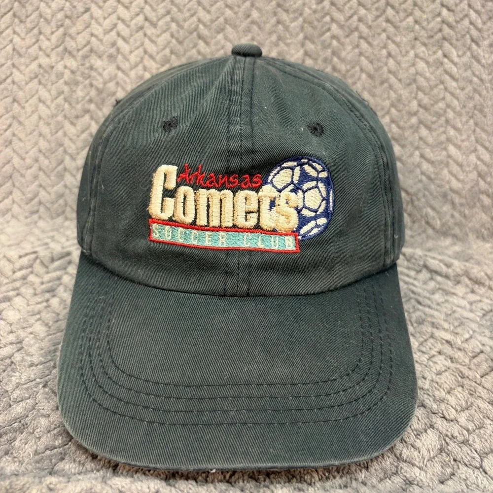 Arkansas Comets Soccer Club Hat OG Brand Adjustable Strapback Navy Blue Cap